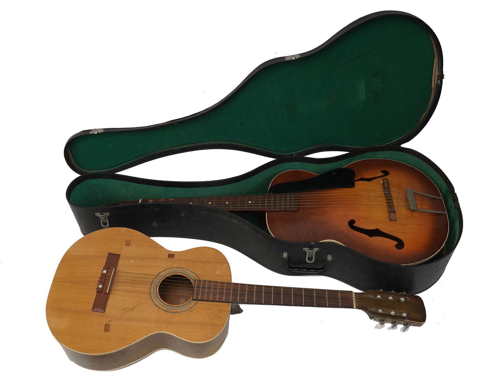 PAIR OF VINTAGE ACOUSTIC SIX SRTING GUITARS (1 of 4)