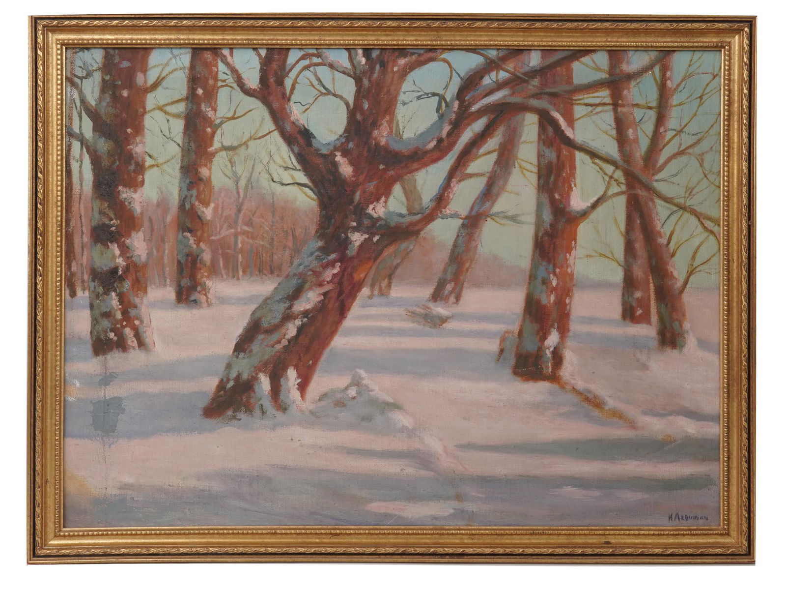 RUSSIAN OIL PAINTING ATTRIBUTED TO ISAAC LEVITAN (1 of 5)