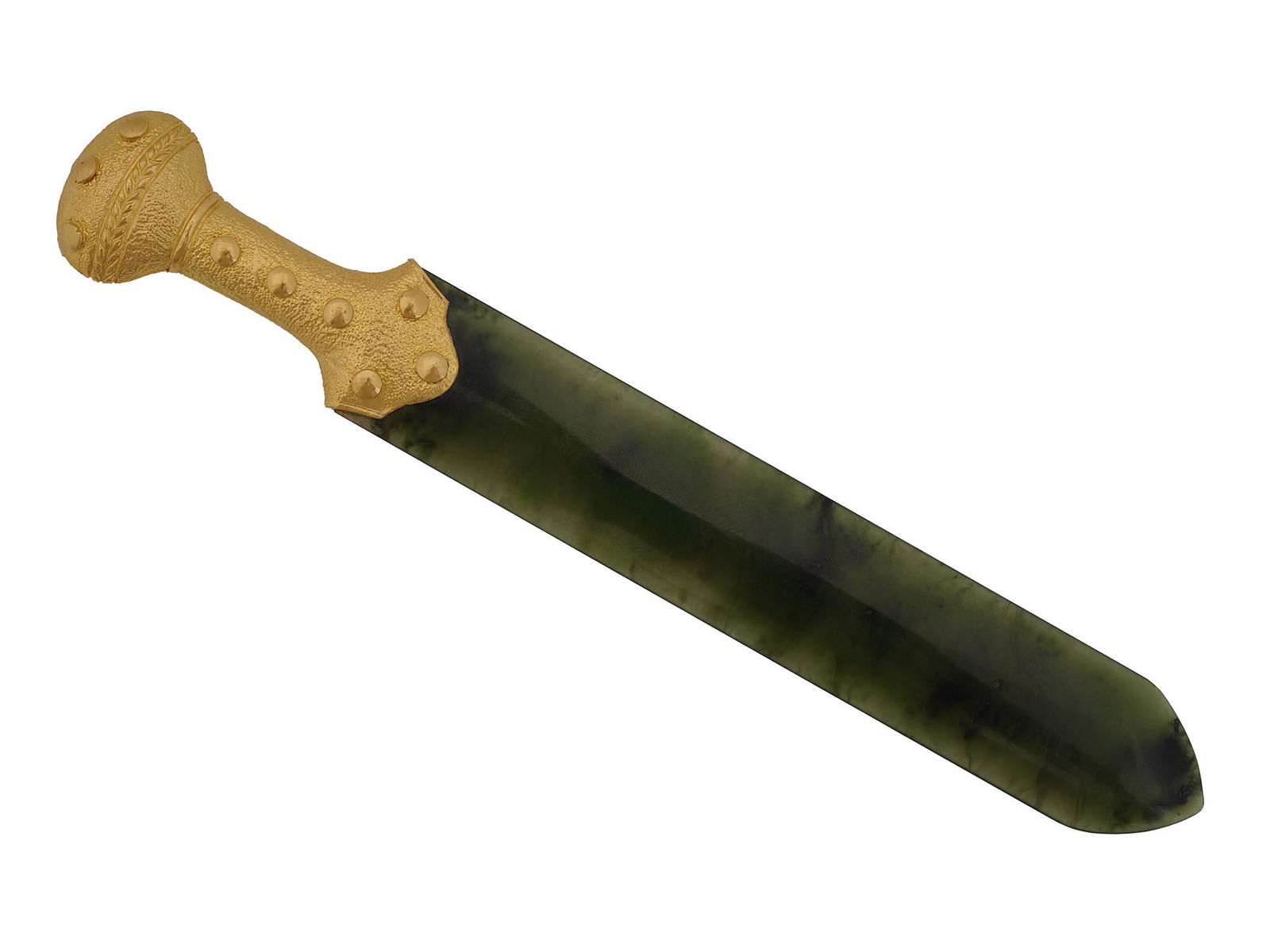 RUSSIAN GOLD AND JADE LETTER OPENER (1 of 2)