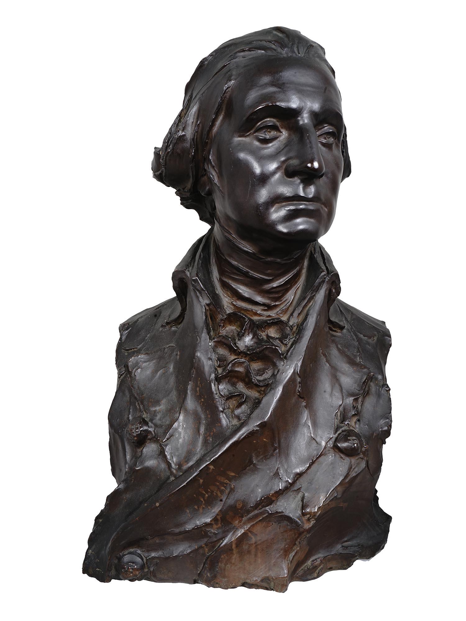 ANTONIO BIANCHINI GEORGE WASHINGTON BRONZE BUST (1 of 8)