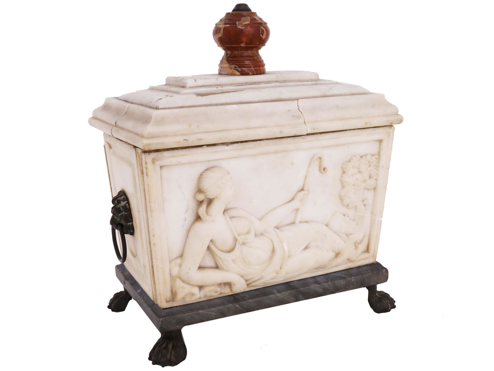 ANTIQUE 19TH C GRAND TOUR MARBLE ETRUSCAN URN (1 of 12)