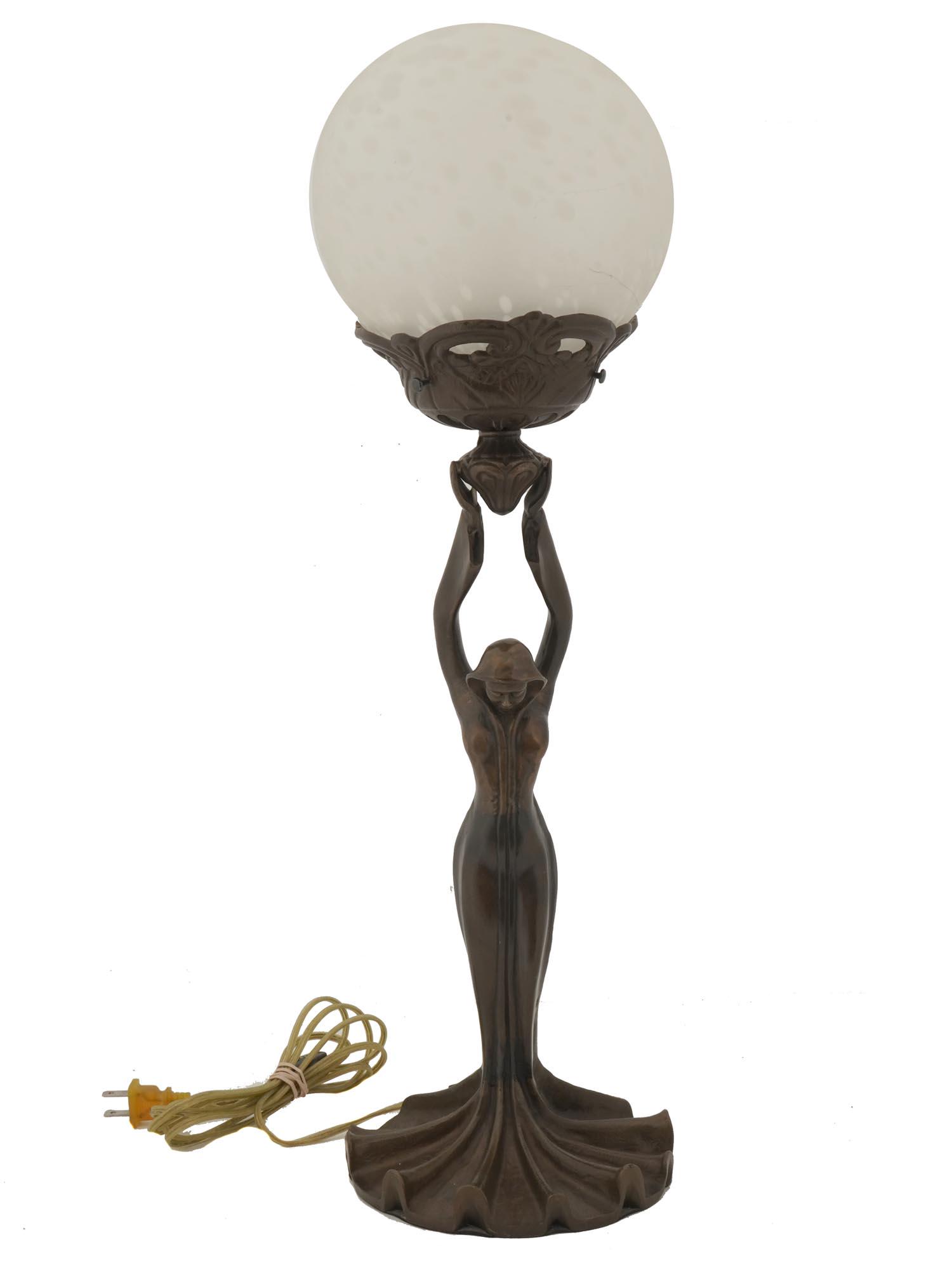 VINTAGE ART DECO STYLE FIGURAL TABLE LAMP (1 of 8)