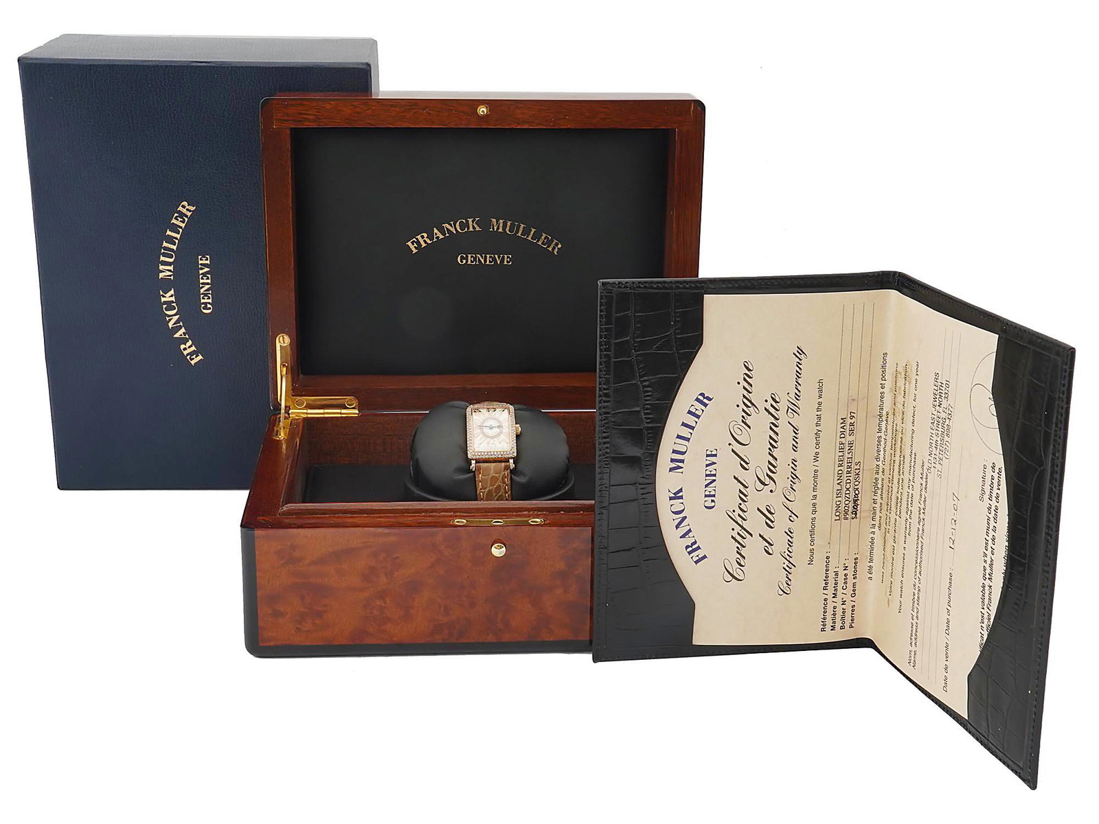 FRANCK MULLER 18K ROSE GOLD DIAMOND LADIES WATCH (1 of 12)