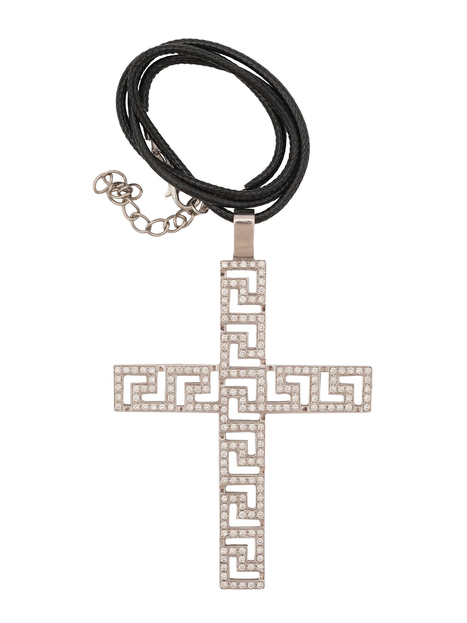 Versace cross deals necklace