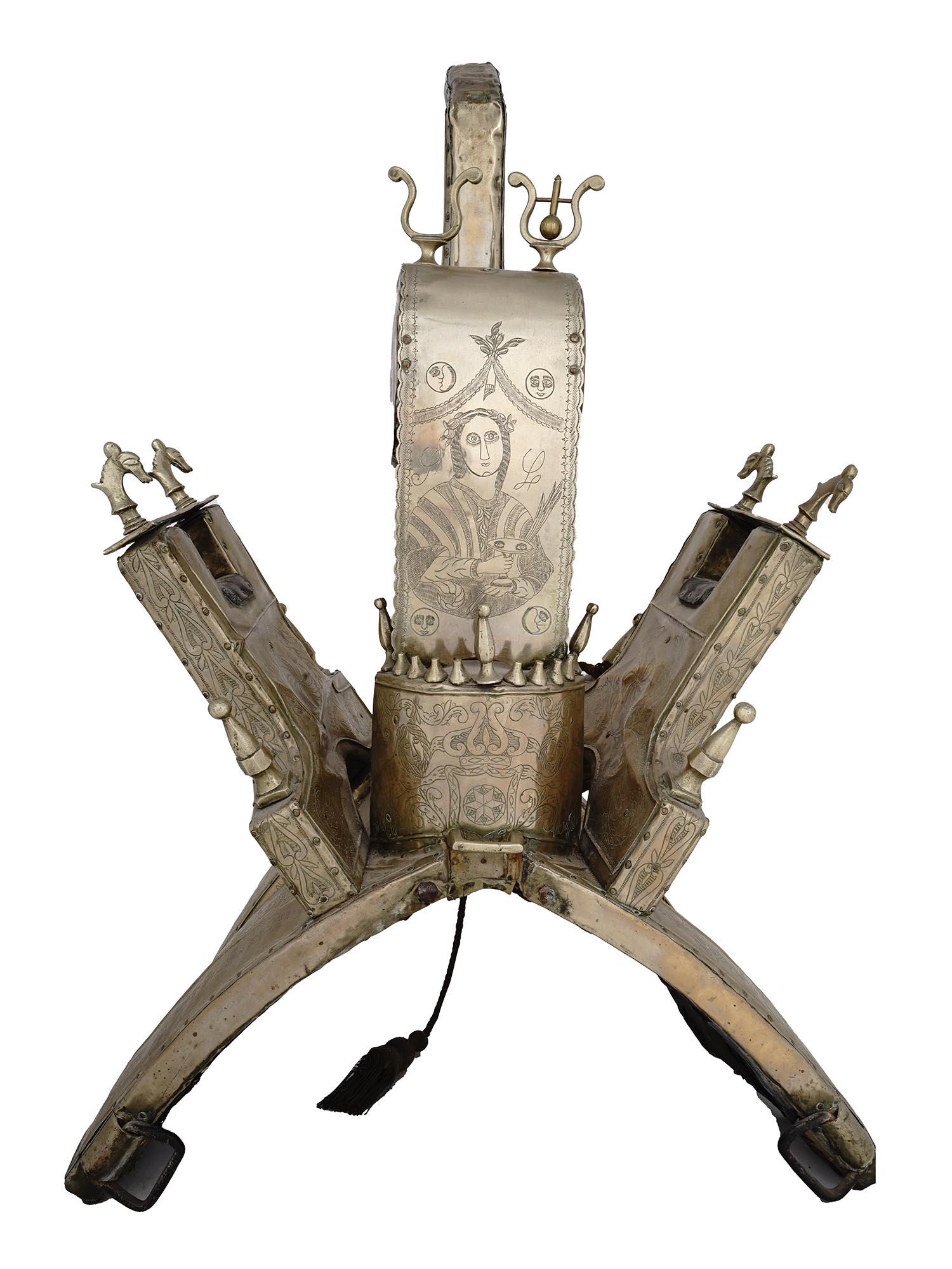 ANTIQUE CEREMONIAL SADDLE, OLEG CASSINI ESTATE (1 of 10)