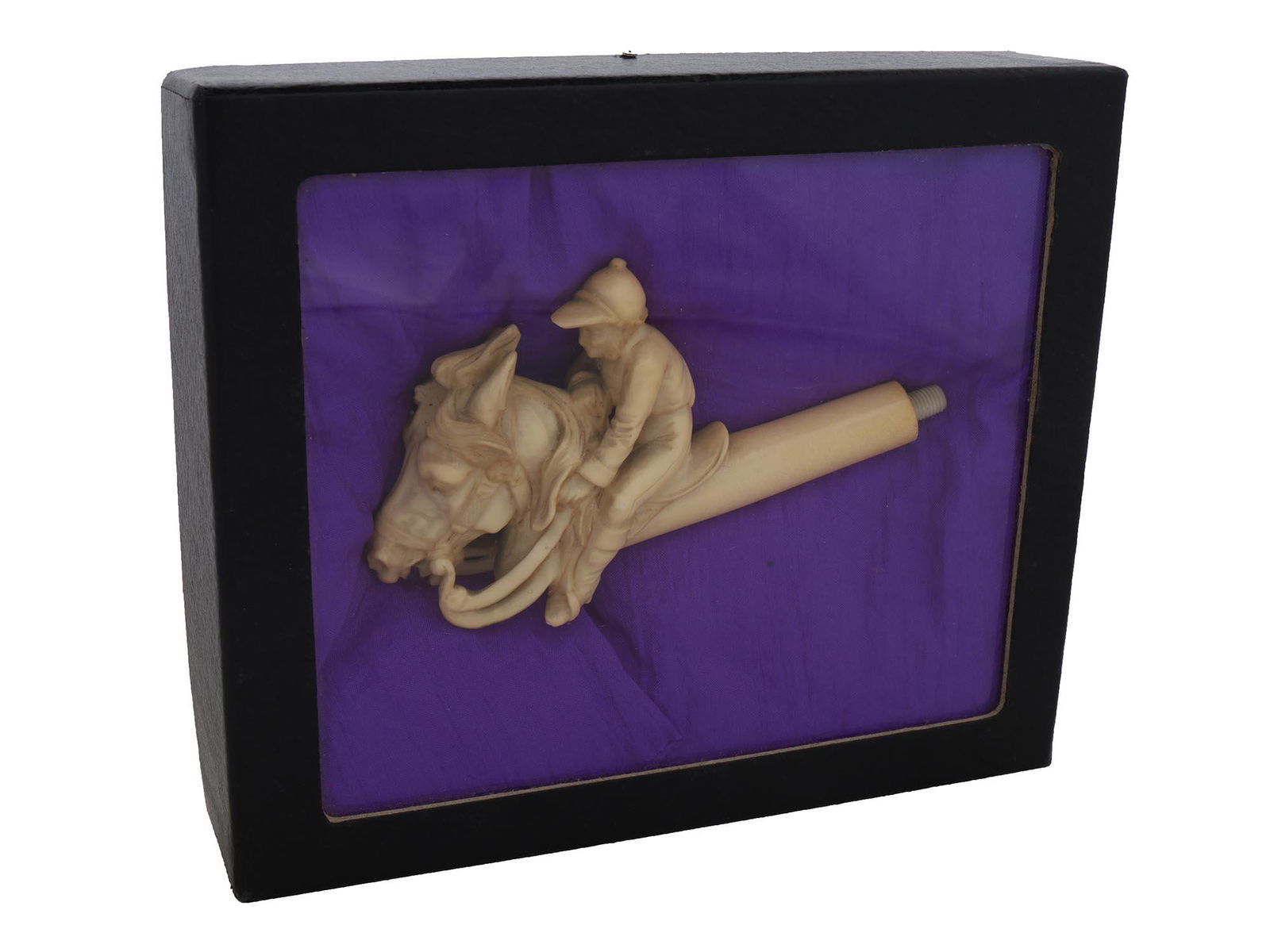 ANTIQUE 19TH C CARVED SMOKING PIPE STUMMEL JOCKEY (1 of 8)