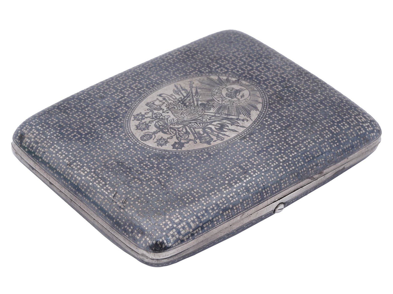 TURKISH OTTOMAN SILVER AND NIELLO CIGARETTE CASE (1 of 5)