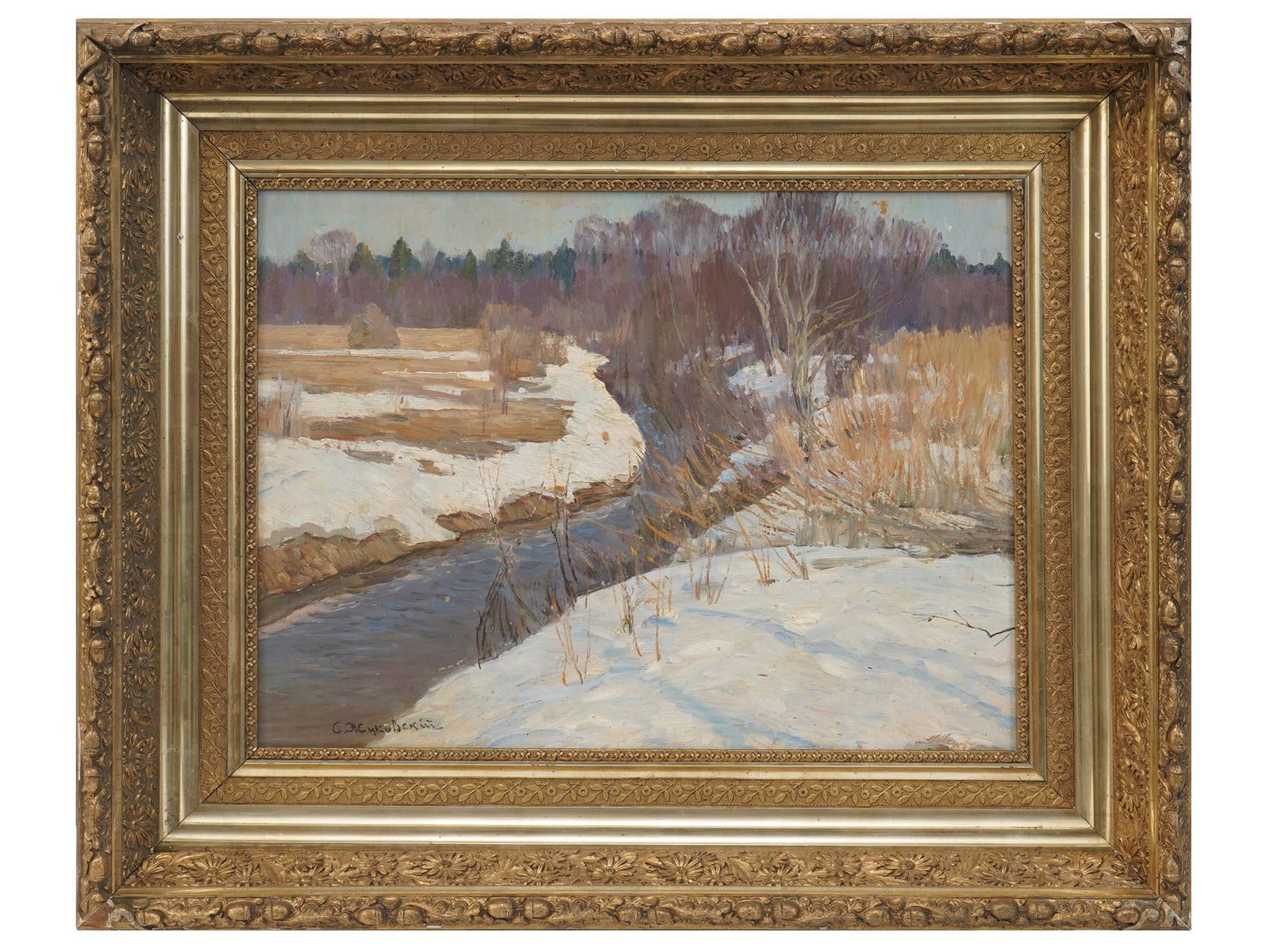 RUSSIAN RIVER OIL PAINTING BY STANISLAV ZHUKOVSKY (1 of 5)