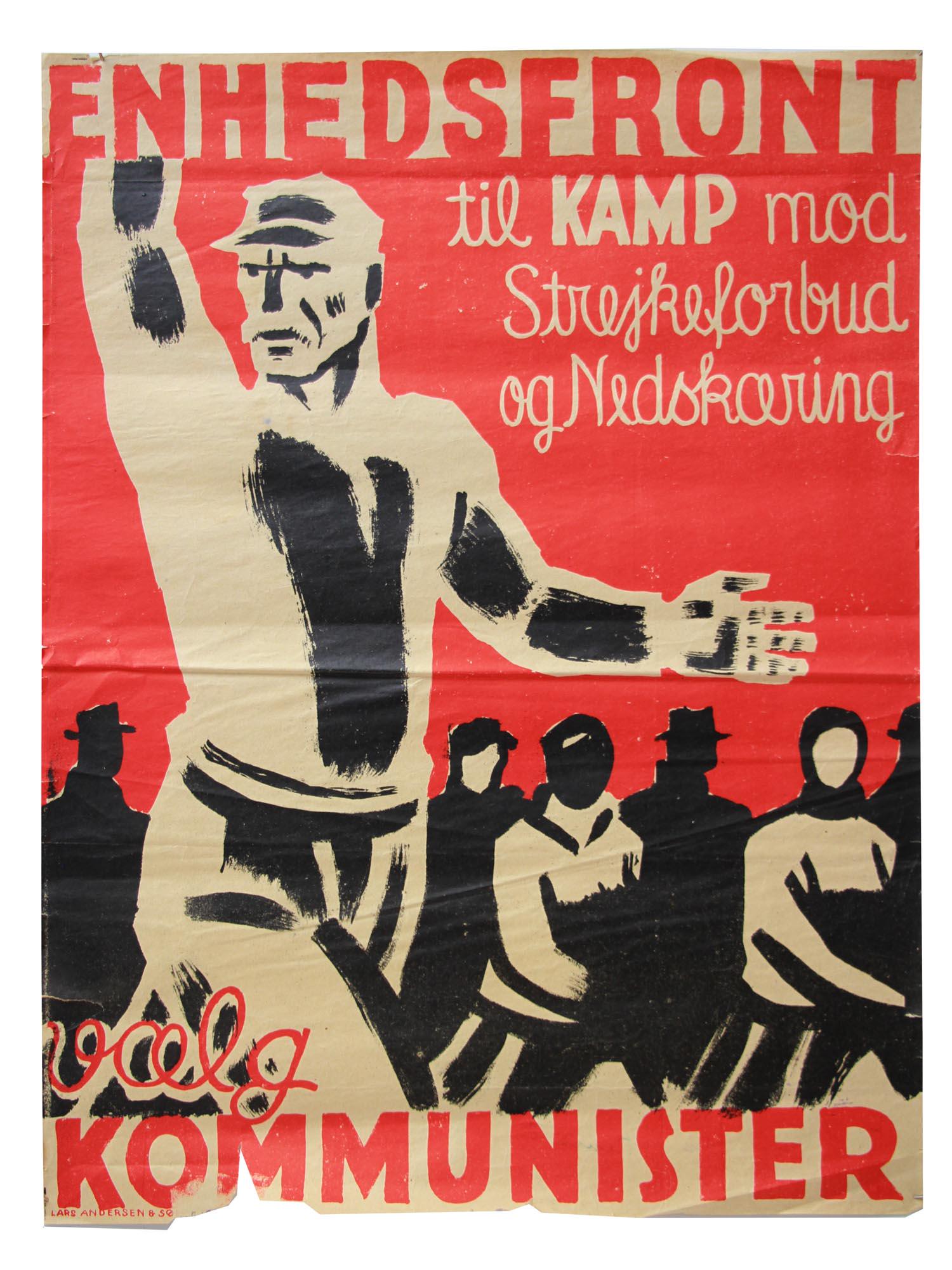 AN ORIGINAL COMMUNIST PROPAGANDA POSTER (1 of 8)