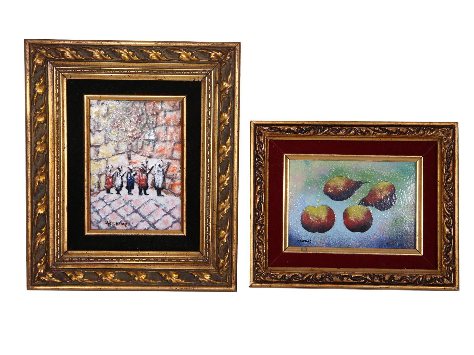 TWO ENAMEL PAINTINGS ON COPPER, FLEMING & JARDINE (1 of 8)