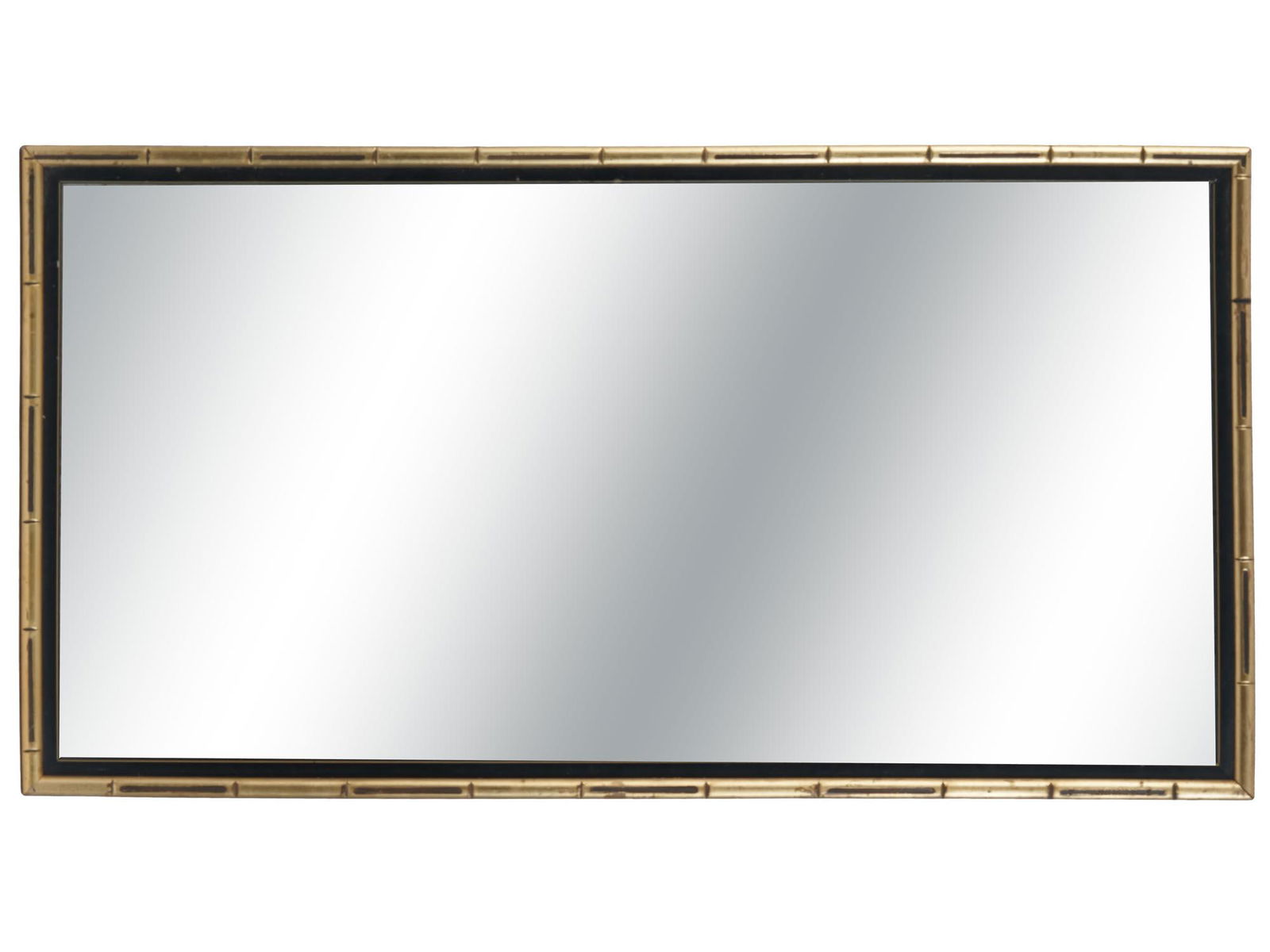 VINTAGE MIRROR WITH ASIAN ORIENTAL BAMBOO FRAME (1 of 2)