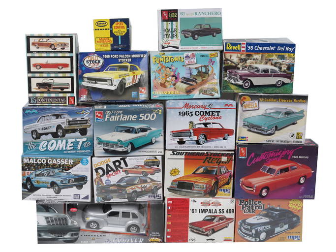 Vintage Mixed Toy Car Model Kits Iob Collectibles