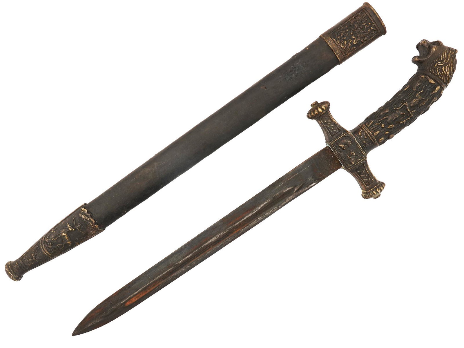 VINTAGE GERMAN HUNTING DAGGER WITH SCABBARD (1 of 5)