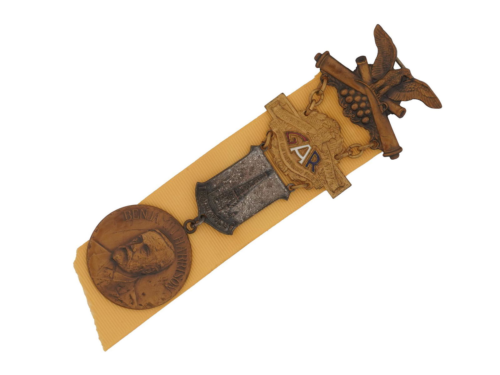 GAR REPRESENTATIVE BADGE BENJAMIN HARRISON, 1920 (1 of 8)