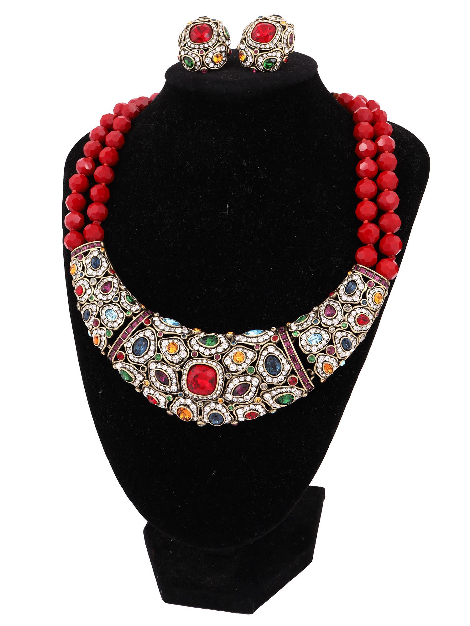 HEIDI DAUS COSTUME JEWELRY NECKLACE AND EAR RNGS (1 of 4)
