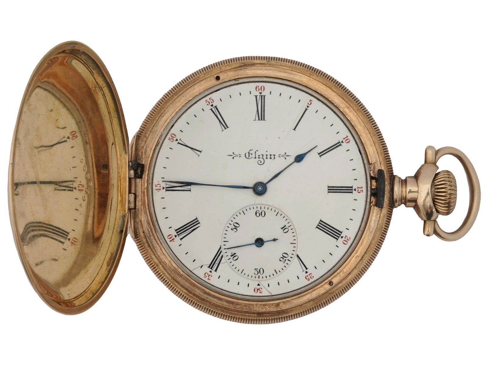 14K GOLD AMERICAN ELGIN 15 JEWELS POCKET WATCH (1 of 8)