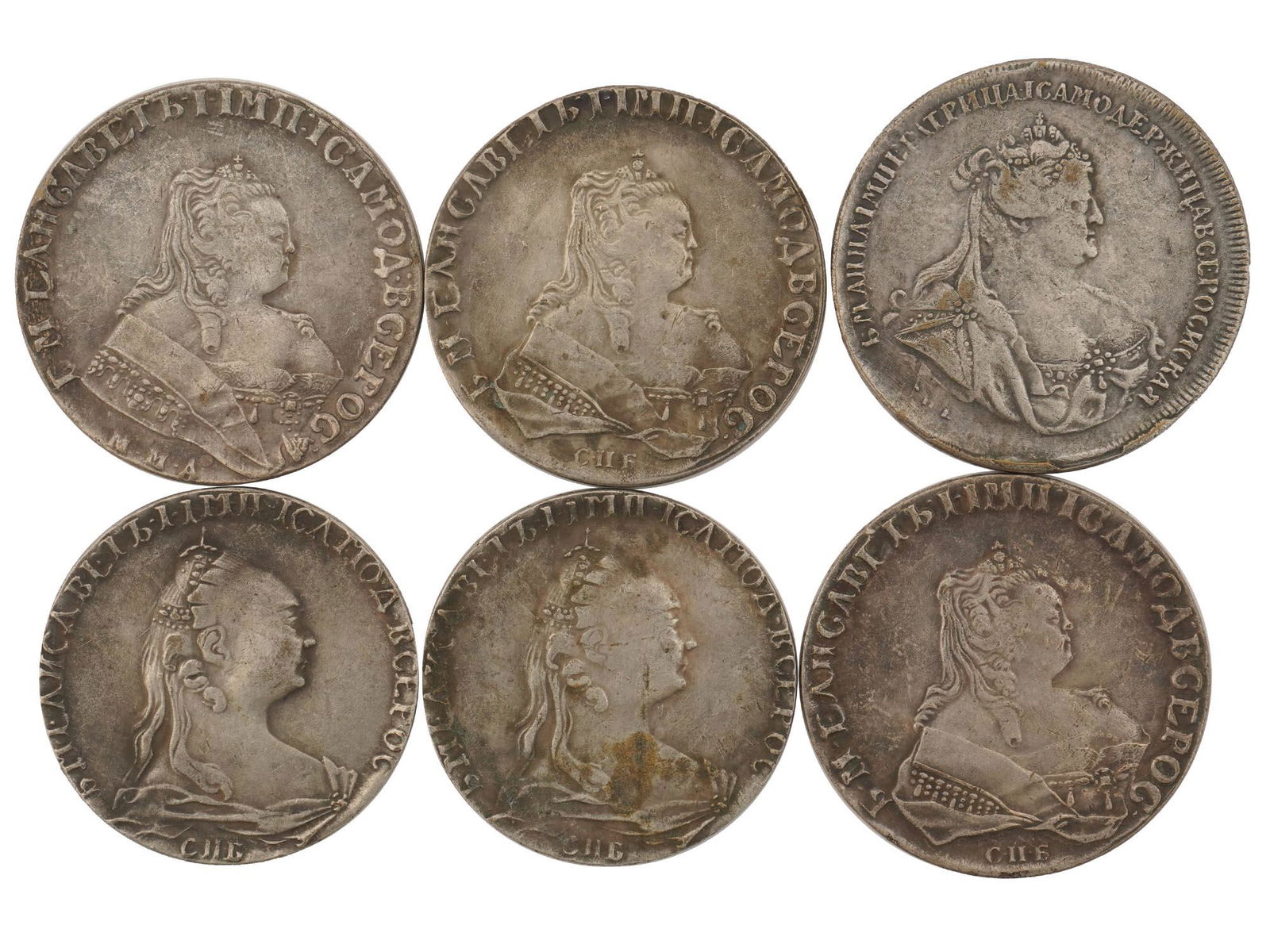 GROUP OF SIX RUSSIAN COINS COLLECTIBLE REPLICA (1 of 3)