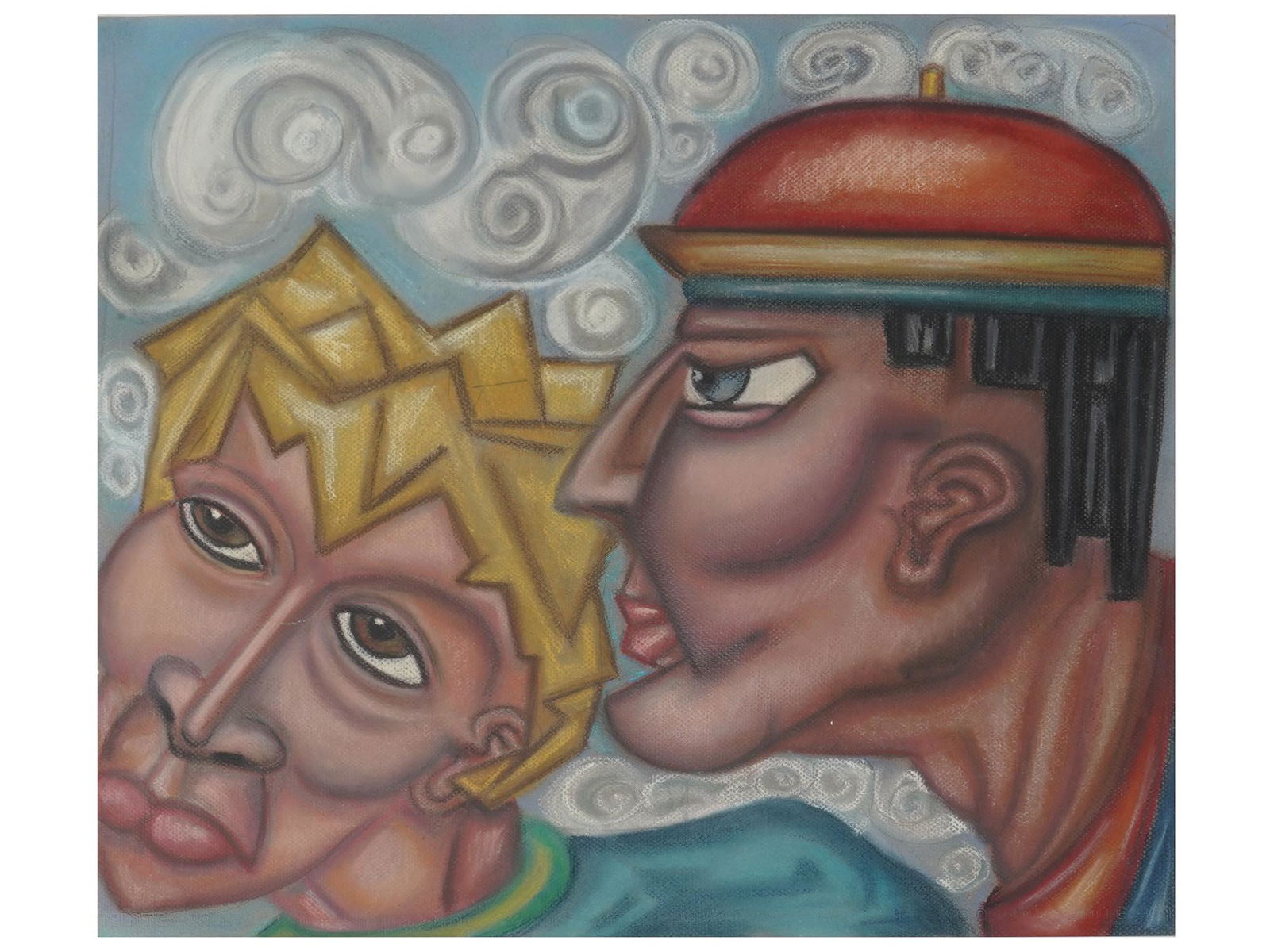 HAITIAN SUR REAL ACRYLIC PAINTING BY PIERRE ANDRE (1 of 3)