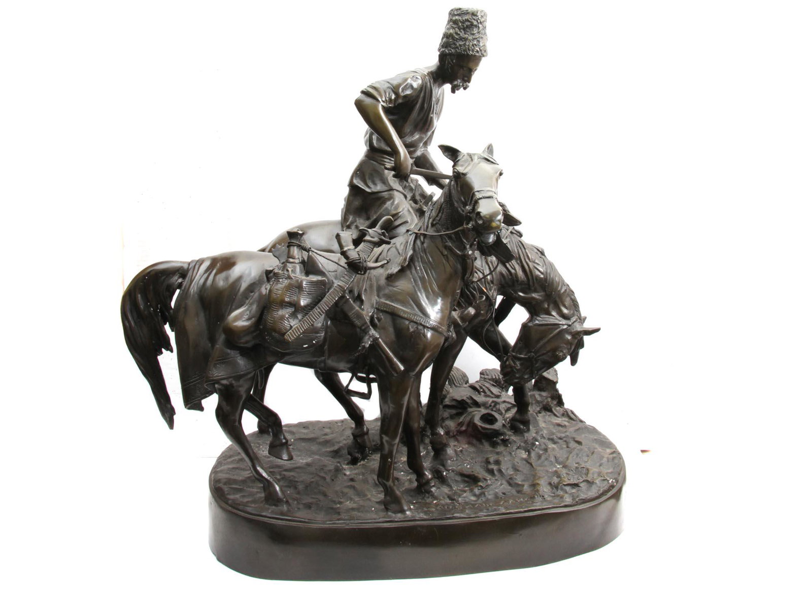 EUGENY LANCERAY RUSSIAN BRONZE COSSAC SCULPTURE (1 of 6)