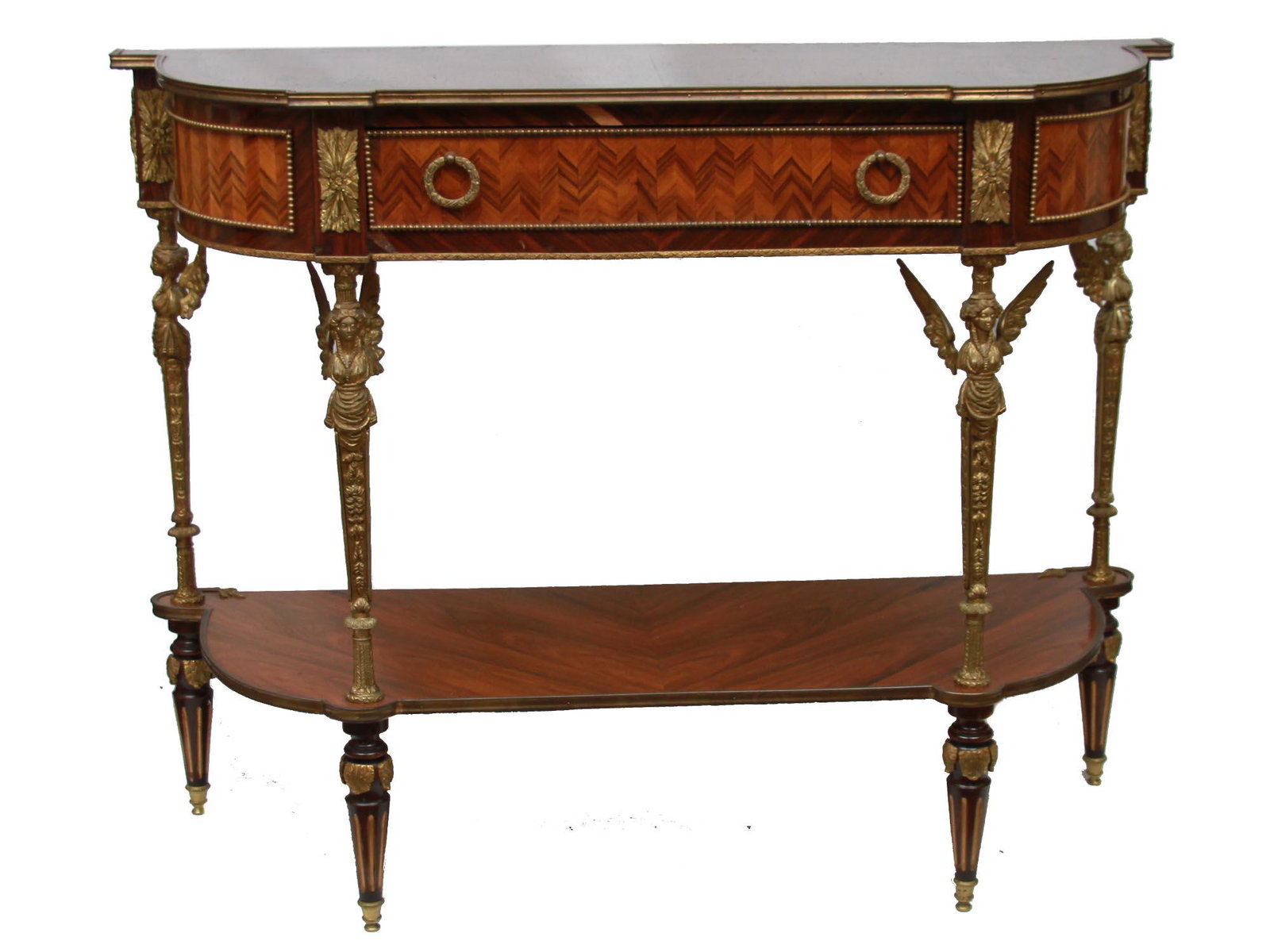 A VINTAGE GEORGIAN WOODEN CONSOLE TABLE (1 of 11)