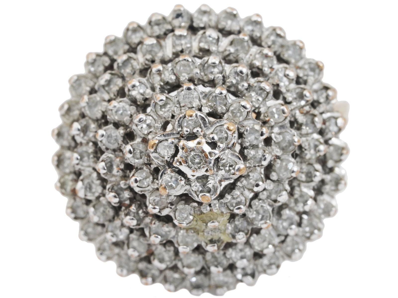 MODERN 9K GOLD DIAMONDS TIERED HAREM JEWELRY RING (1 of 4)