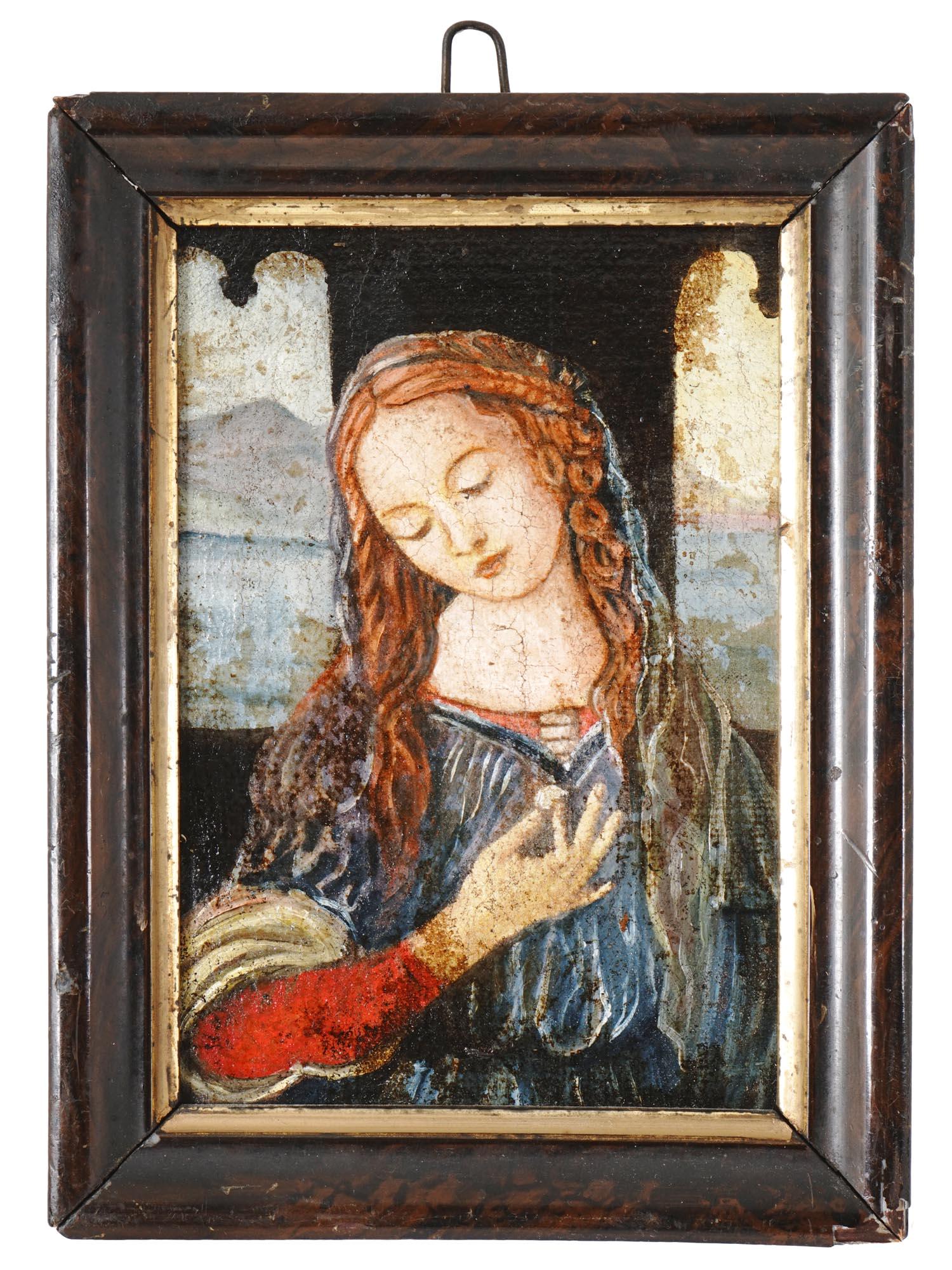 FILIPPO LIPPI SCHOOL MANNER PORTRAIT OIL PAINTING (1 of 4)