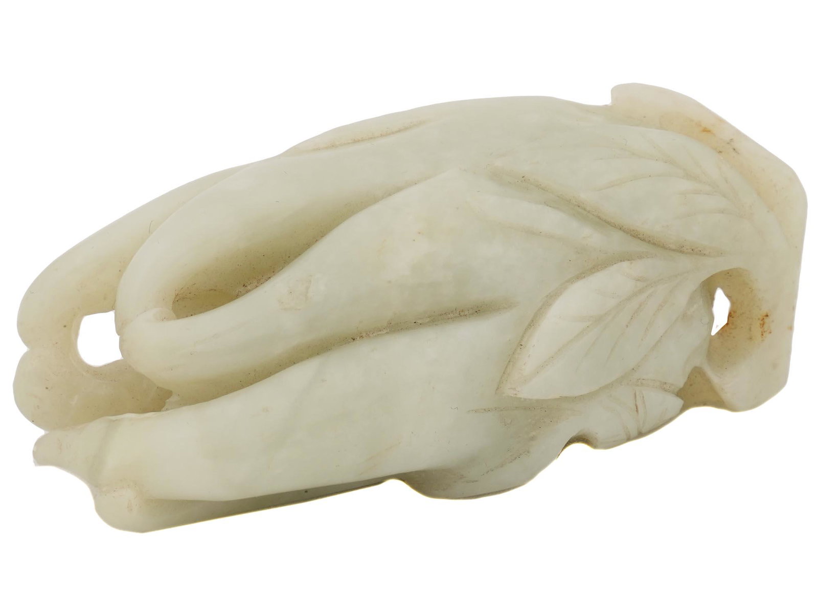 ANTIQUE CHINESE BUDDHAS HAND FRUIT JADE CARVING (1 of 3)