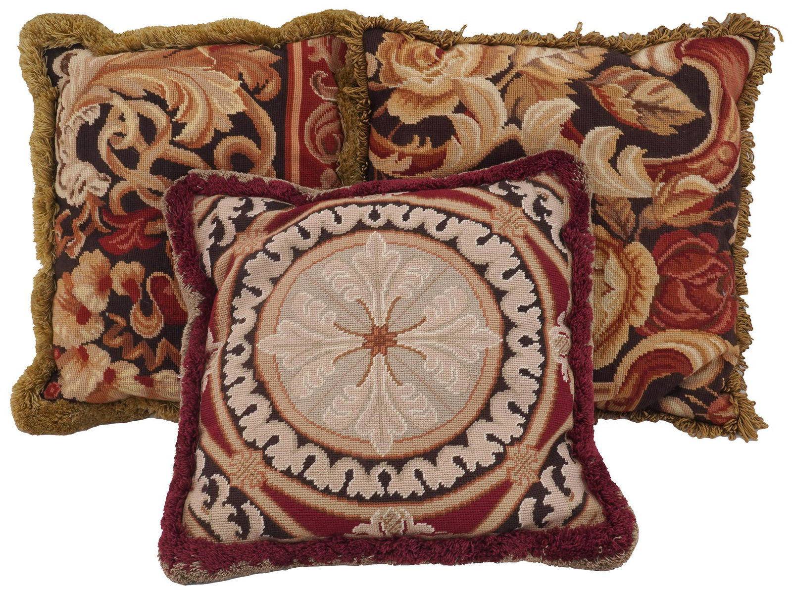 VINTAGE HANDCRAFTED NEEDLEPOINT PILLOW COVERS (1 of 7)