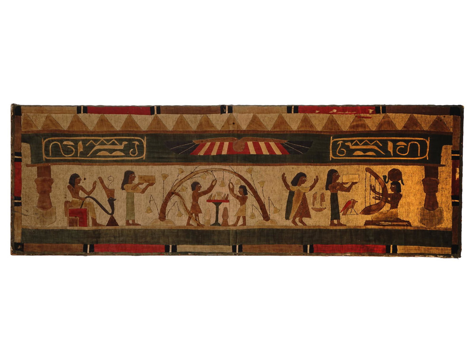 ANTIQUE EGYPTIAN TEXTILE PATCHWORK WITH MUSICIANS (1 of 7)