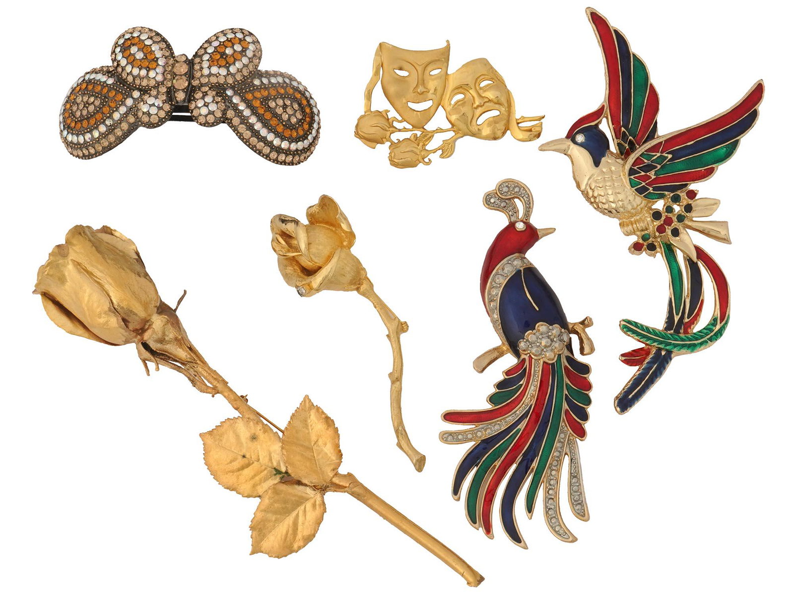 LOT OF FIGURATIVE COSTUME BROOCHES BY CARLYLE (1 of 3)