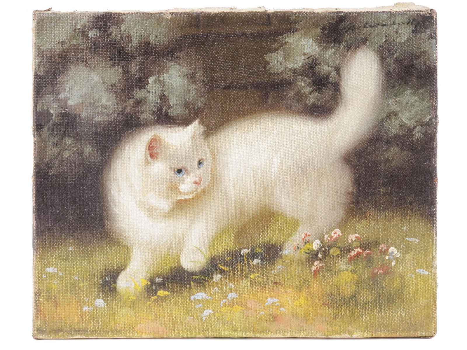 BENO BOLERADSKY HUNGARIAN OIL PAINTING OF A CAT (1 of 4)