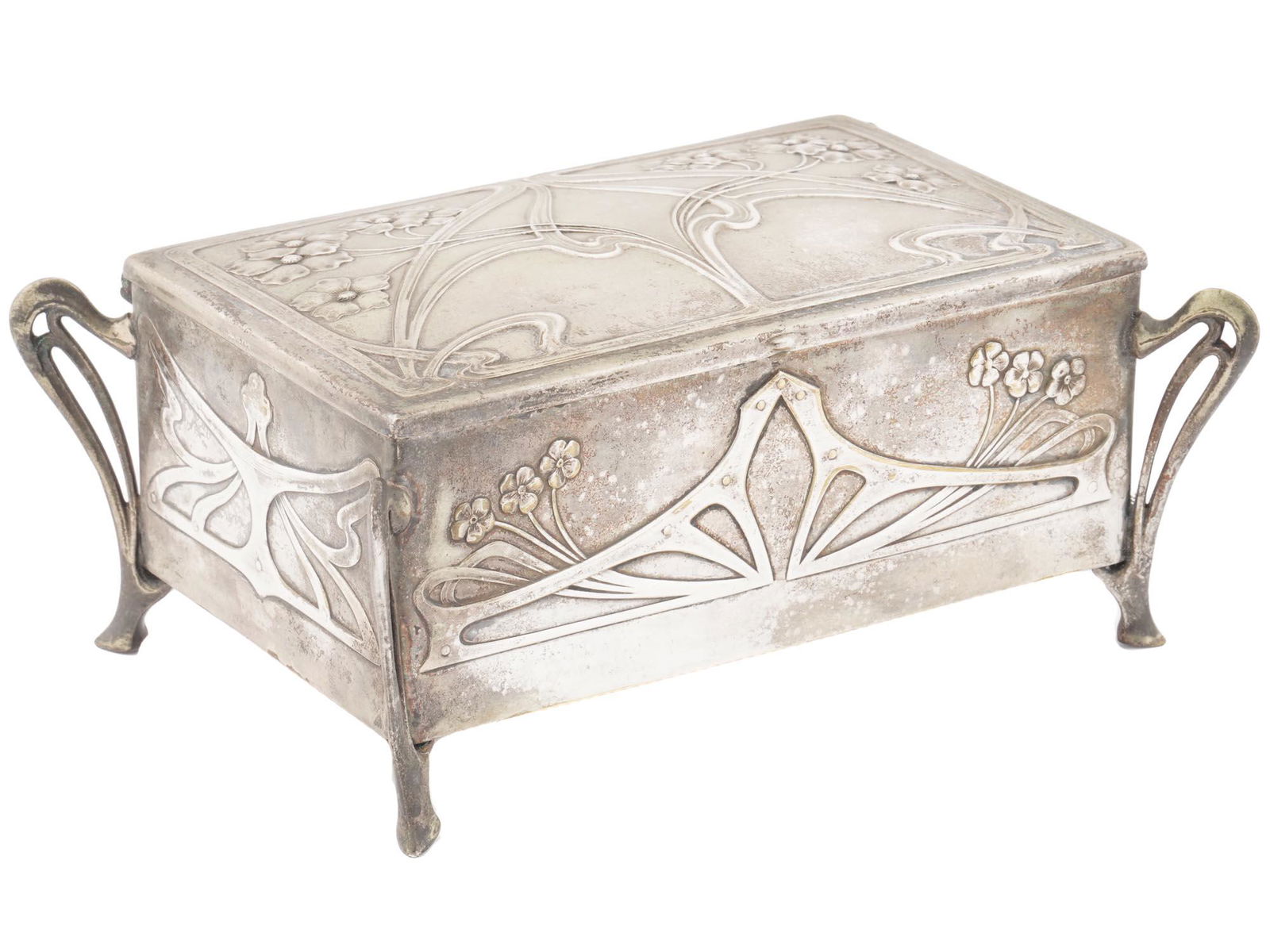 ANTIQUE ART NOUVEAU WMF SILVER PLATED JEWELRY BOX (1 of 6)