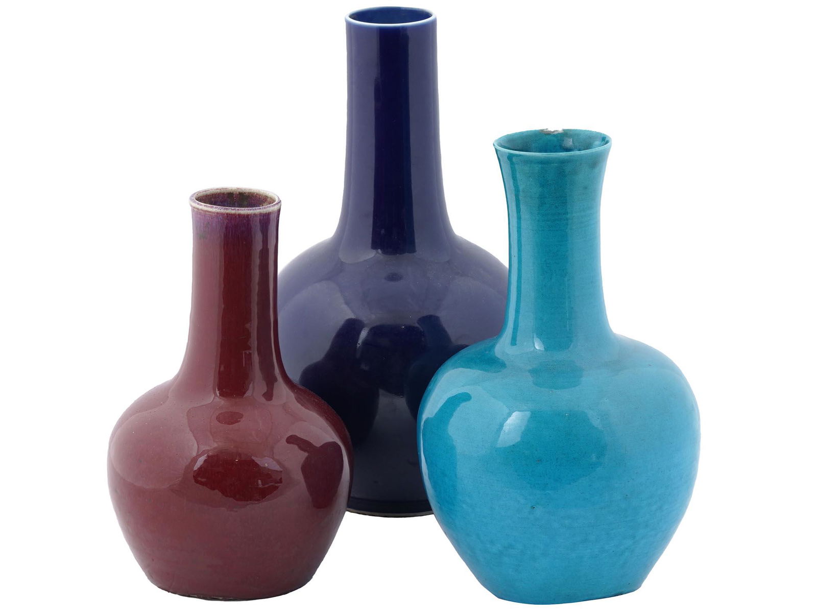 ANTIQUE AND MODERN CHINESE GLAZED PORCELAIN VASES (1 of 6)