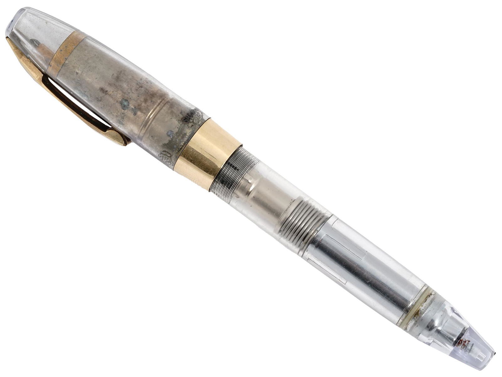 14K GOLD TRANSPARENT FOUNTAIN PEN BY SHEAFFER (1 of 5)