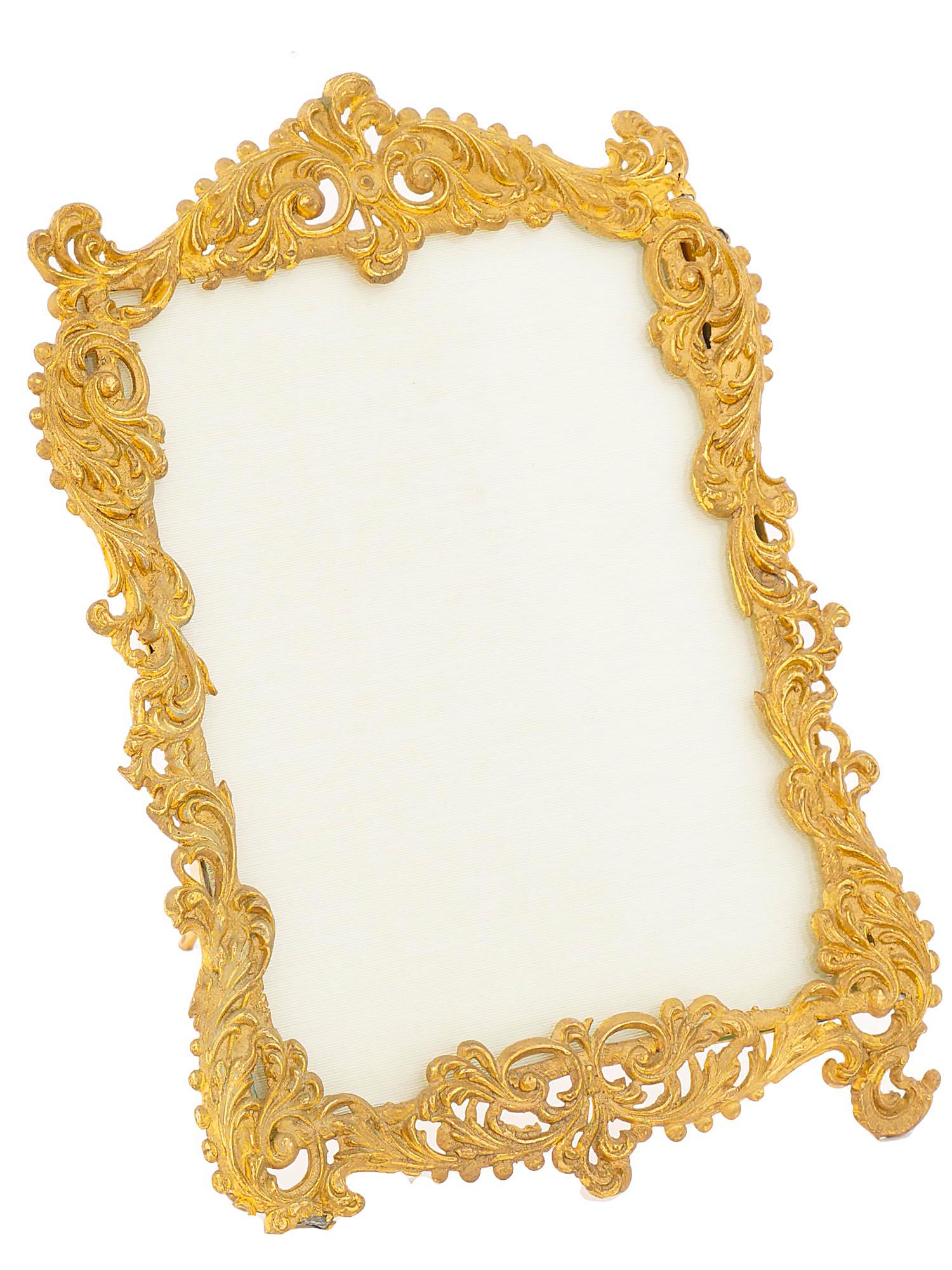 ANTIQUE ENGLISH BRONZE GILT FINISH EASEL FRAME (1 of 4)