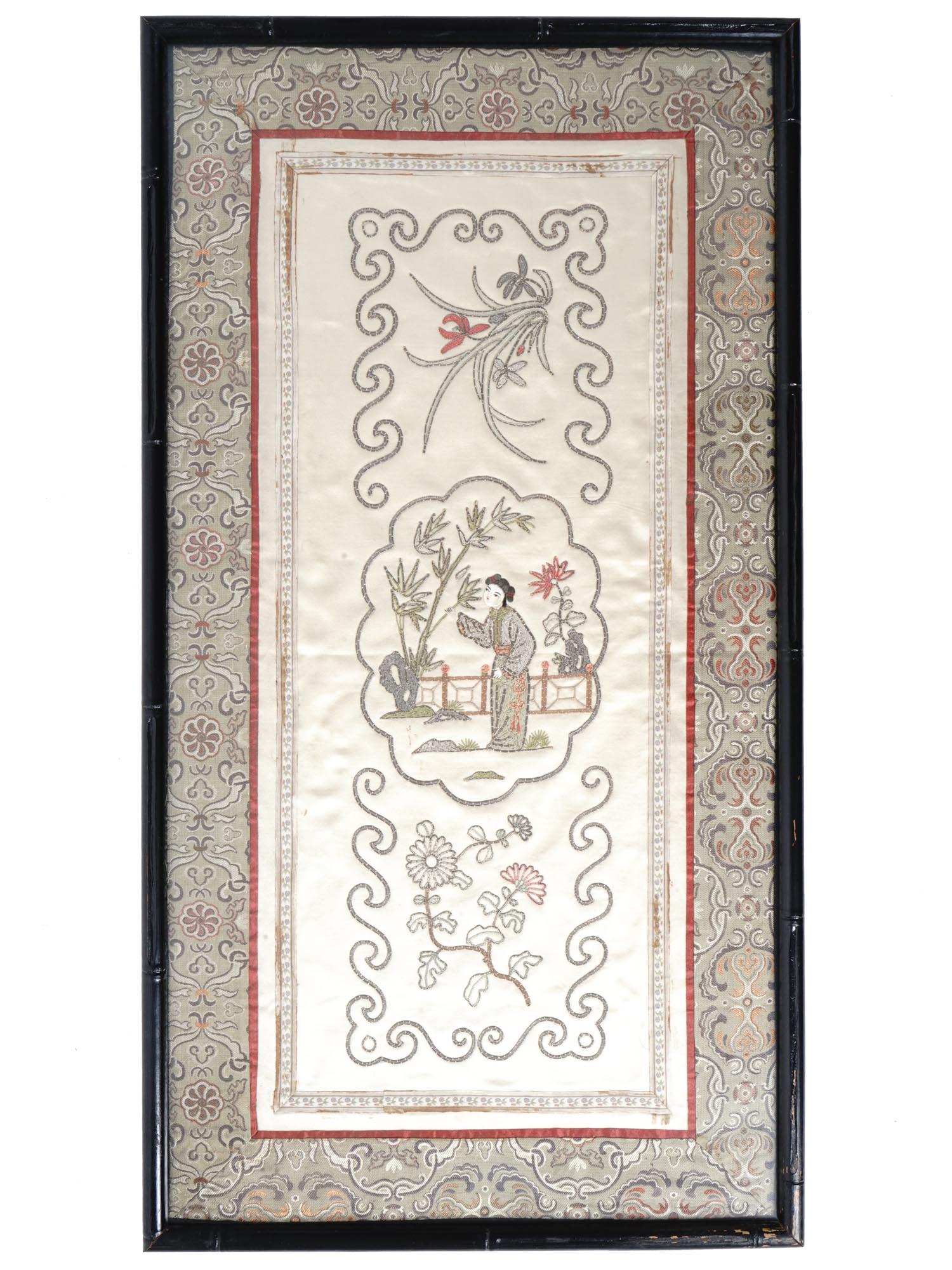 CHINESE HAND EMBROIDERED WATERCOLOR PAINTING SILK (1 of 3)