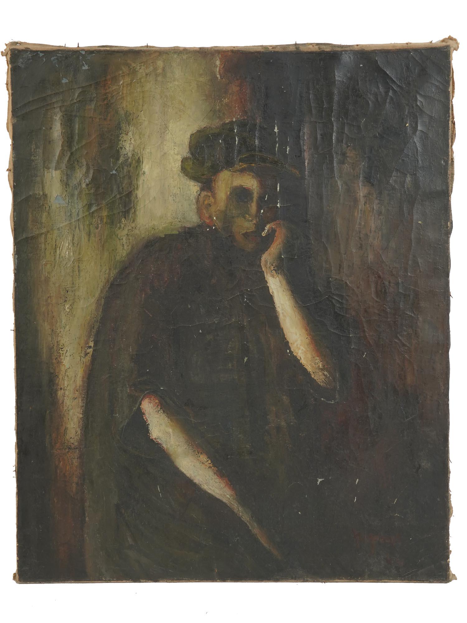 EXPRESSIONIST STYLE OIL ON CANVAS PAINTING, 1964 (1 of 5)