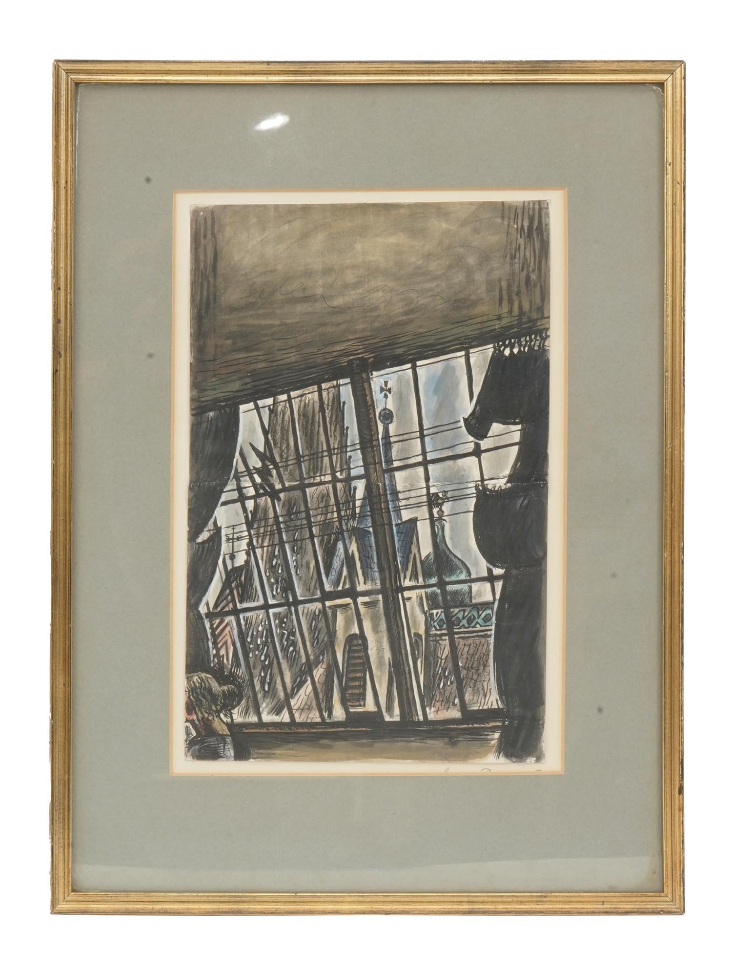 CITYSCAPE PAINTING SIGNED LYDIA PEARSON-RIGHETTI (1 of 5)