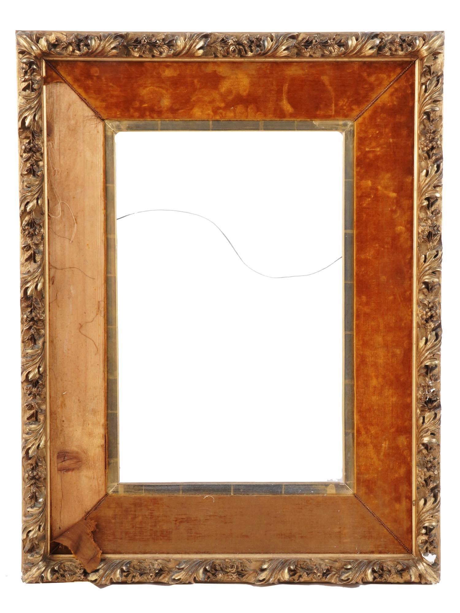 RECTANGULAR SHAPED VICTORIAN GILDED WOODEN FRAME (1 of 4)