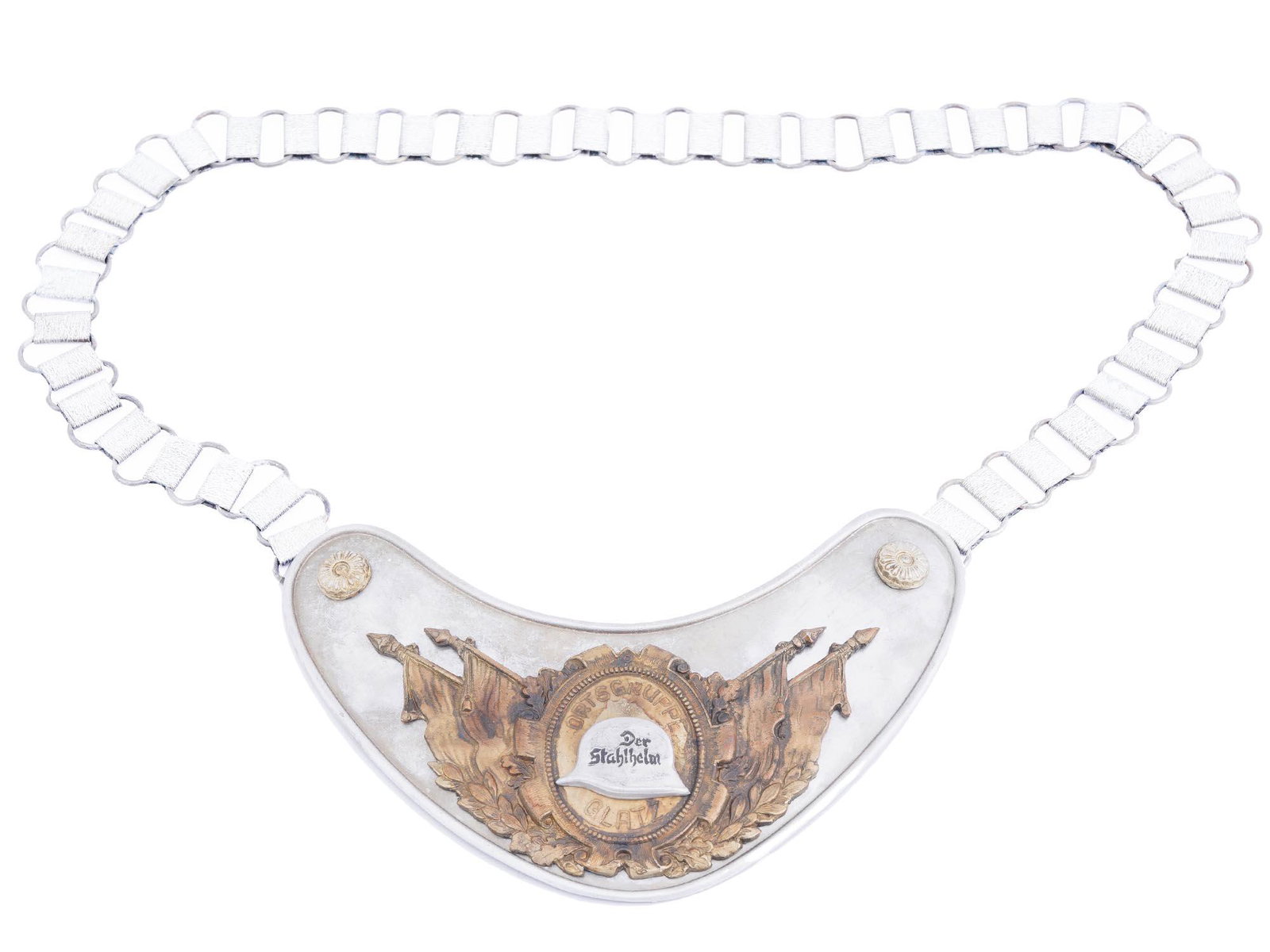 WEIMAR REPUBLIC STAHLHELM GLATZ VETERANS GORGET (1 of 6)