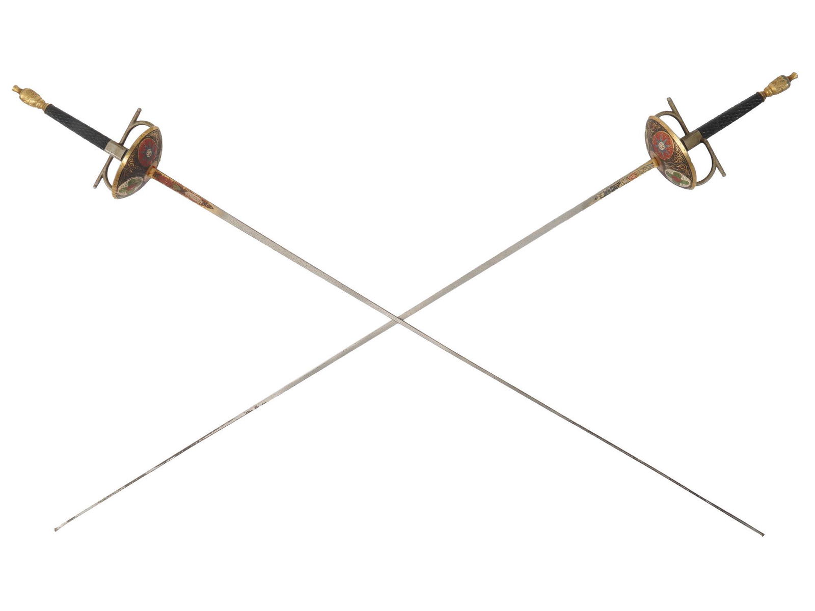 PAIR OF TOLEDO SPAIN RAPIERS EPEE SWORDS C. 1960 Dec 24, 2022 Antique Arena Inc. in NY
