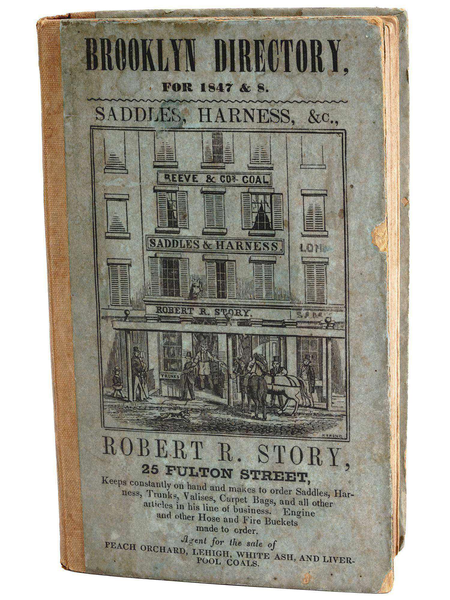 ANTIQUE 1847 BROOKLYN BUSINESS DIRECTORY BOOK (1 of 6)