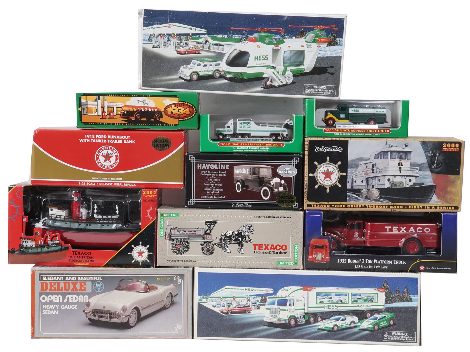 TOY CARS WINGS OF TEXACO HESS TRUCKS IOB 12 ITEMS (1 of 2)