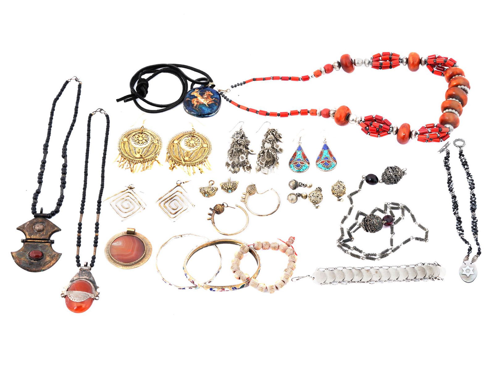 MIDDLE EASTERN AND ETHNIC STERLING SILVER JEWELRY (1 of 6)