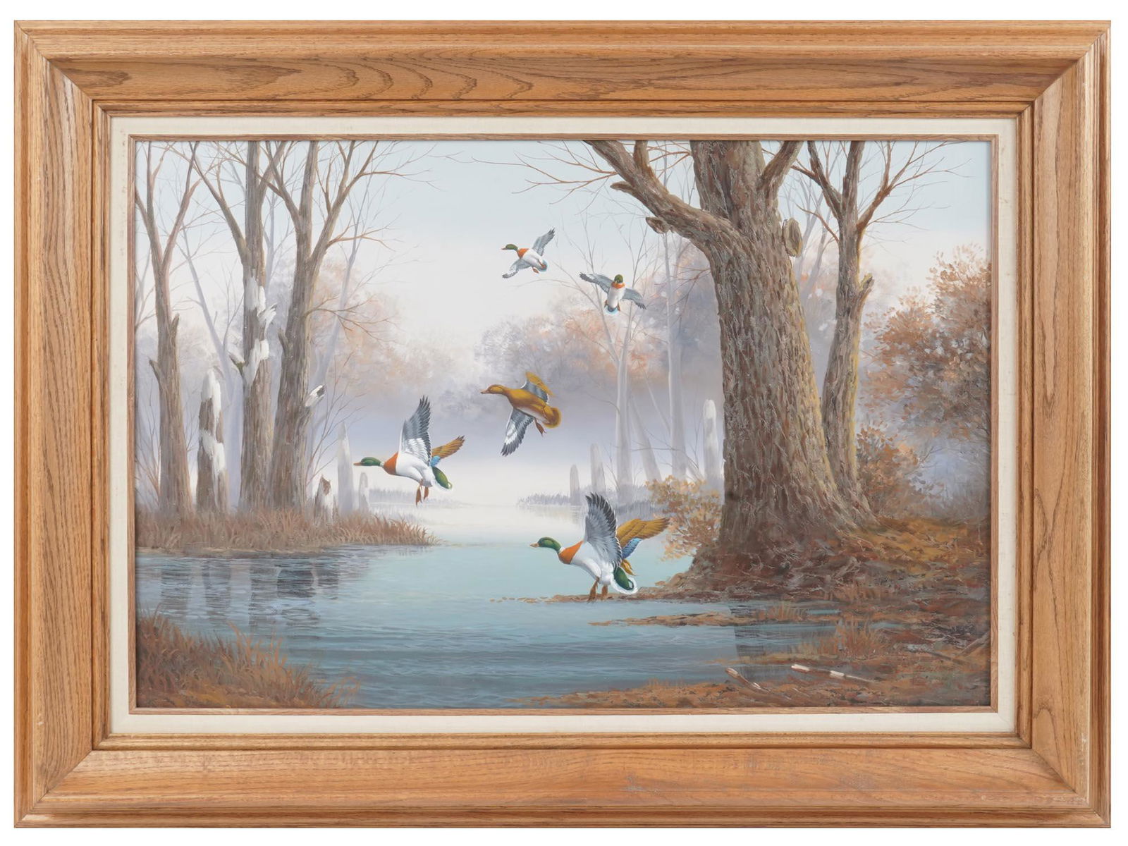 FRAMED RIVER LANDSCAPE PAINTING BY CHRIS YOUNG (1 of 4)