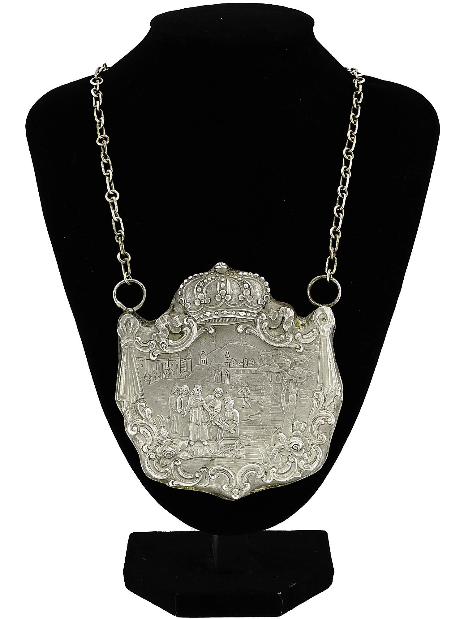 ANTIQUE JUDAICA SILVER TORAH SHIELD BREASTPLATE (1 of 4)