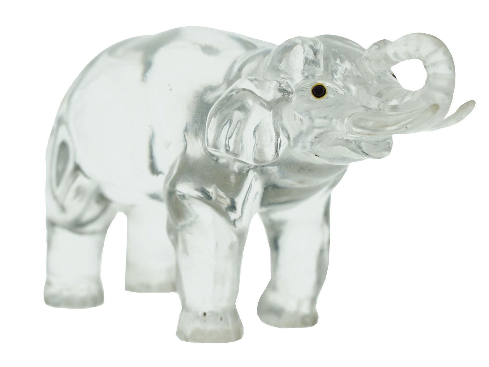 IMPERIAL RUSSIAN ROCK CRYSTAL ELEPHANT FIGURINE (1 of 5)