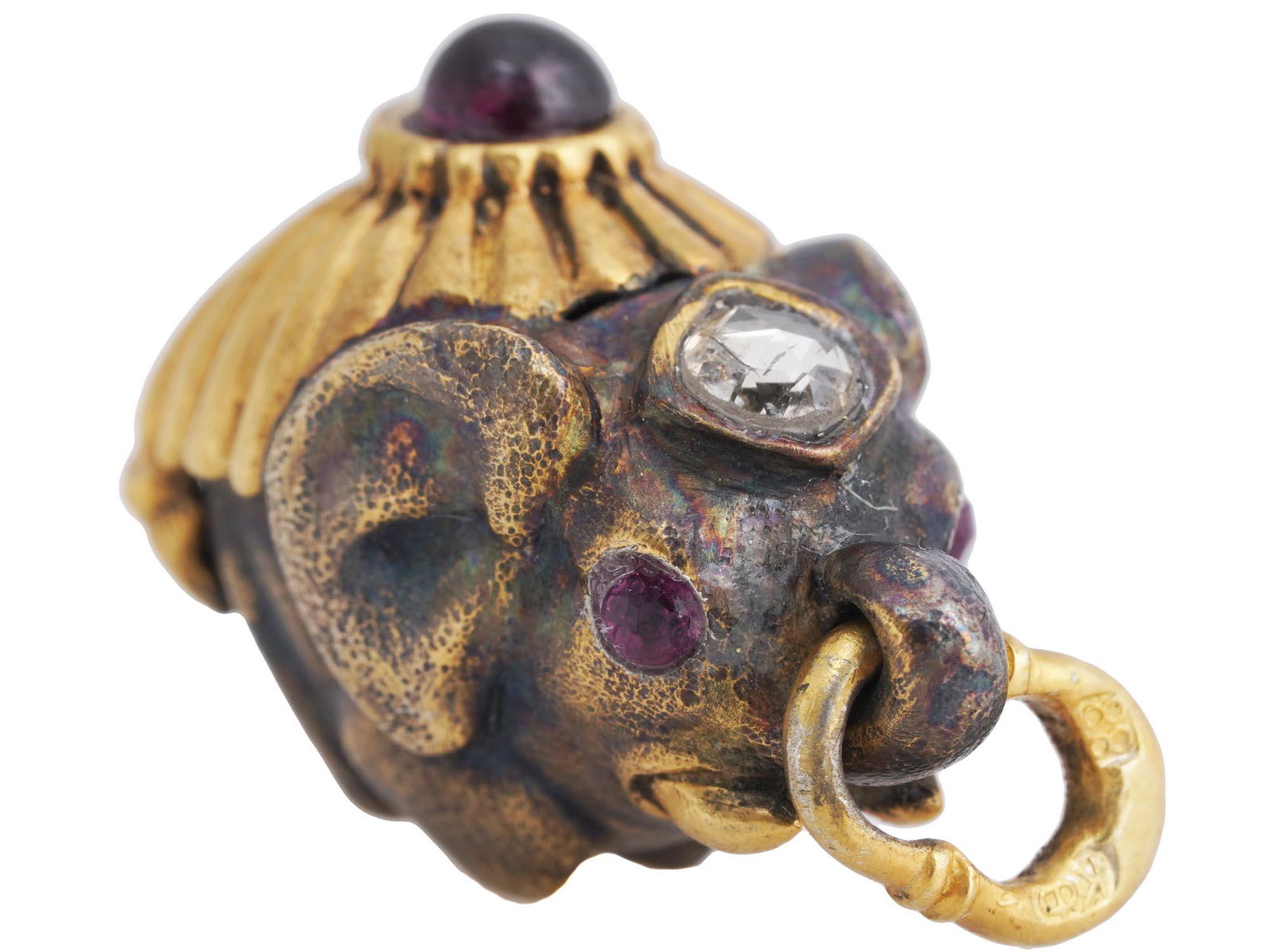 IMPERIAL RUSSIAN GILT SILVER ELEPHANT EGG PENDANT (1 of 5)