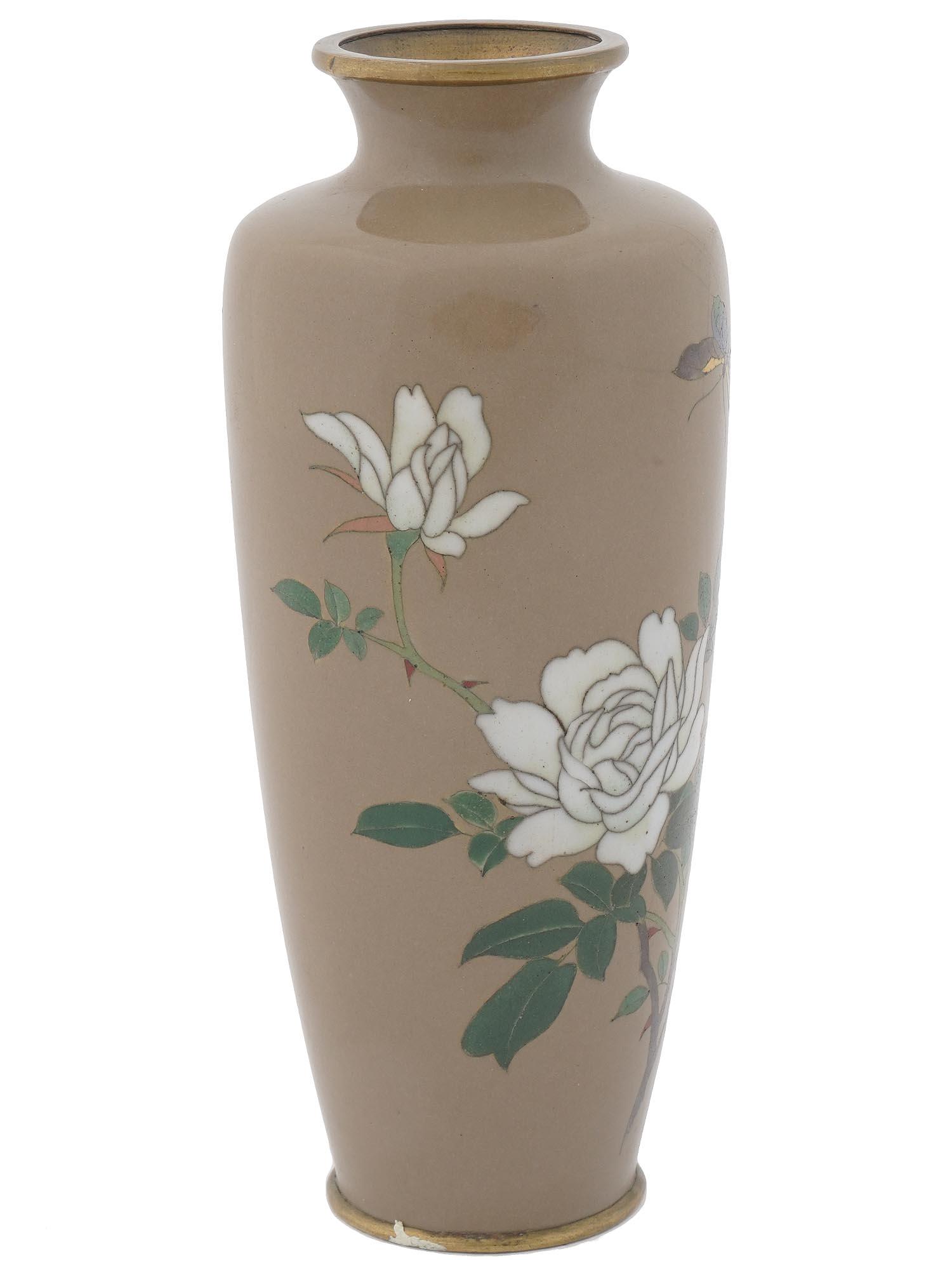 ANTIQUE JAPANESE ANDO JUBEI CLOISONNE ENAMEL VASE (1 of 4)