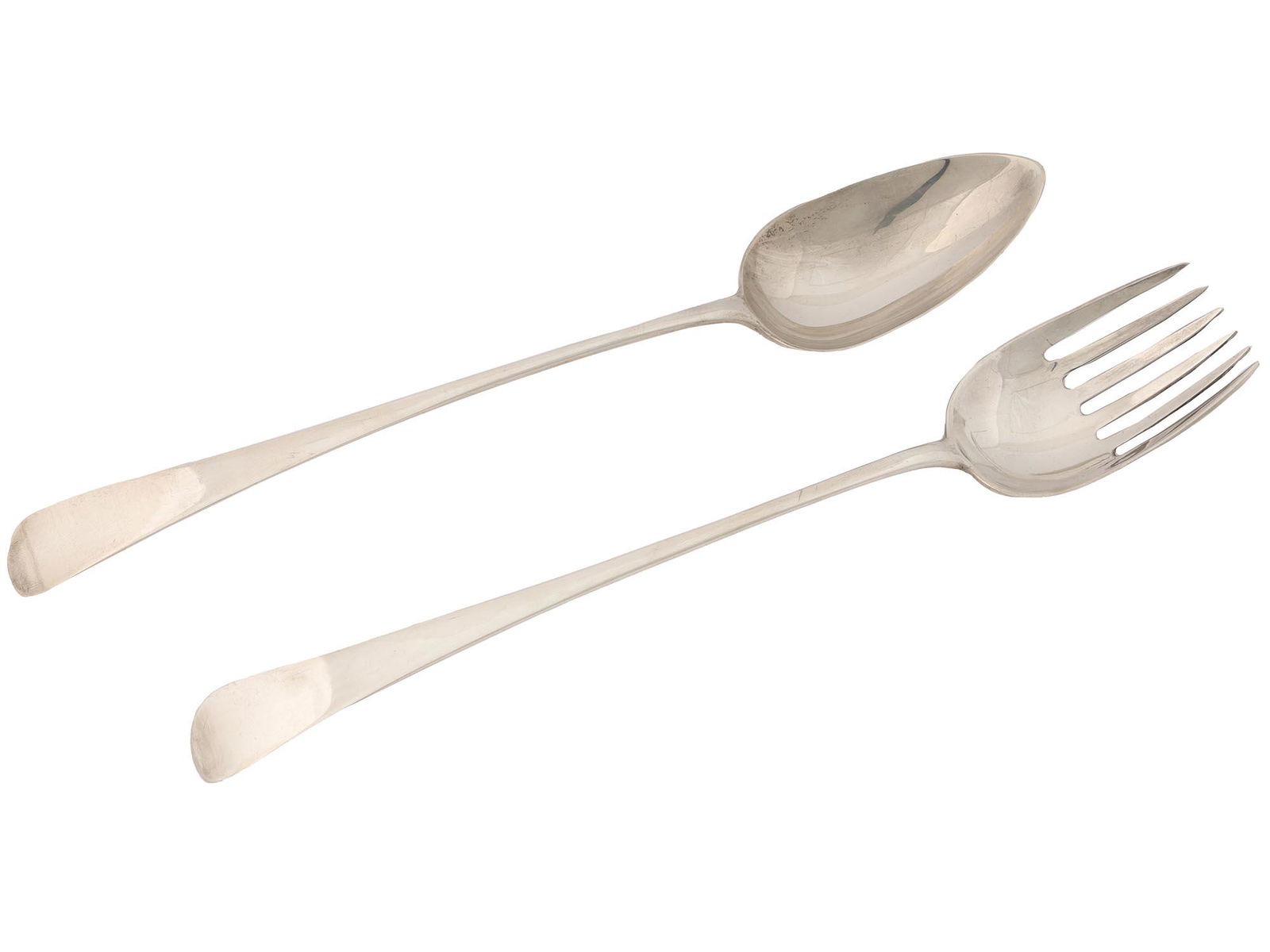 ANTIQUE 18TH C GEORGIAN SILVER SERVING UTENSILS (1 of 3)